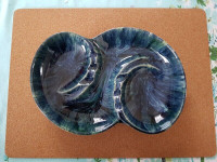 Mc Coy blue green swirl pattern ashtray