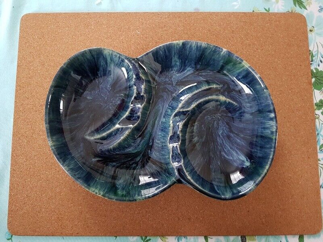 Mc Coy blue green swirl pattern ashtray in Home Décor & Accents in Mississauga / Peel Region