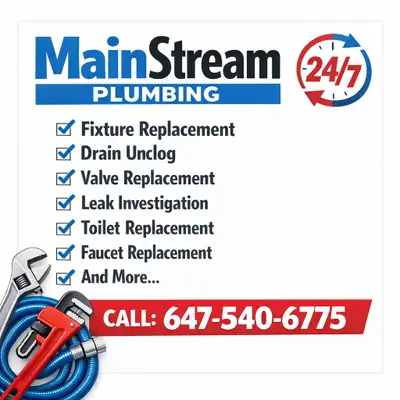 (647)-540-6775 Plumbing & Drain Cleaning GTA Brampton Mississauga Milton Oakville Burlington Toronto...