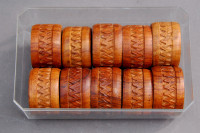 Carved Wooden Napkin Rings