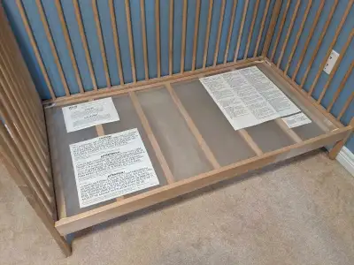 IKEA crib / toddler bed with organic mattress, View more