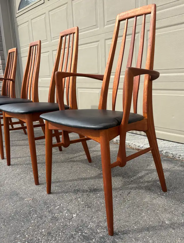 Teak Danish Niles Koefoed “Eva”!Dining Chairs  in Dining Tables & Sets in Oshawa / Durham Region - Image 9