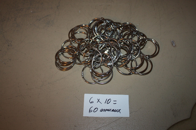 Lot de 446 anneaux à clips en métal (4 grandeurs différentes) dans Autre  à Laval/Rive Nord - Image 2