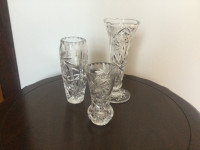 Pinwheel crystal vases