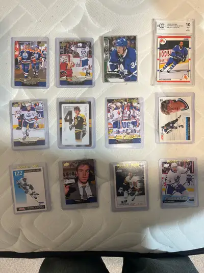 Zach Hyman young guns, Connor mcdavid Collection, Austin Matthew’s Parkhurst rookie card, Wayne Gret...