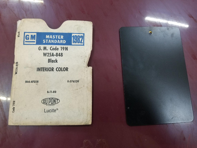 1982 GM General Motors DuPont Paint Standard Color Card in Other Parts & Accessories in London