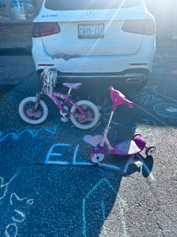 Princess bike and princess scooter