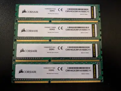 Corsair ValueSelect DDR3 1600MHz 4x4GB 16GB (11-11-11-30), View more