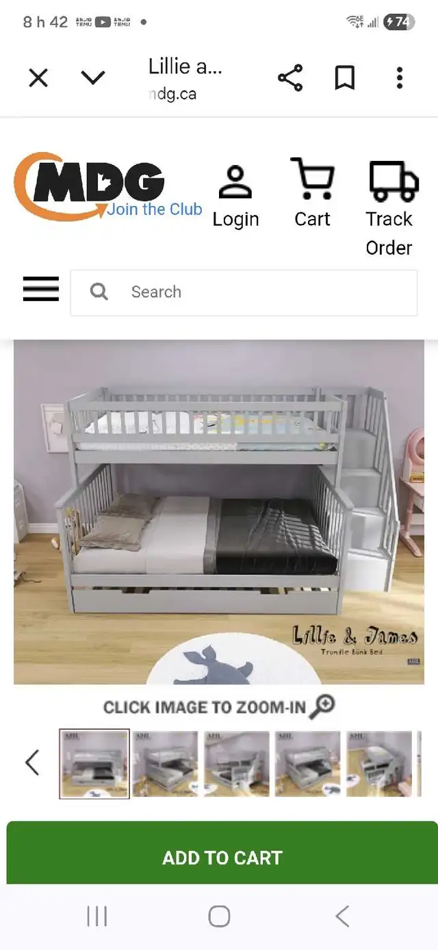 lit deux étages avec lit gigogne  in Beds & Mattresses in Saint-Hyacinthe - Image 4