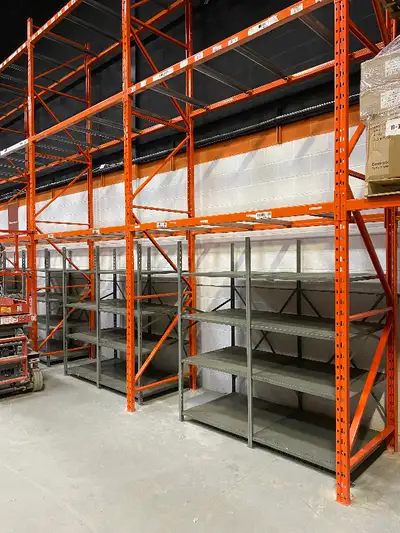 Huge selections of used RediRack pallet rack, storage rack and metal shelves in stock! We have one o...