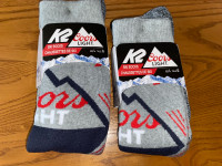 Coors Light K2 Large Sized 2 x Pair of Ski Socks New