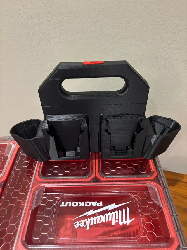 Battery Caddy for Milwaukee Combo – holds 4xM18 and 2xM12 Bat in Power Tools in Markham / York Region - Image 6