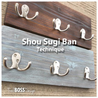 Handmade Shou Sugi Ban Wood Racks (2 available)