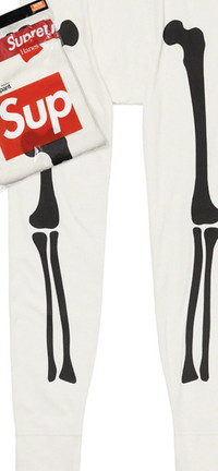 Supreme/Hanes Bones Thermal Pant (White)
