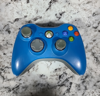 Microsoft Xbox 360 Blue OEM Controller -, View more