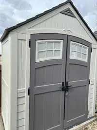4 by 7 Plastic Shed.$660 with lock/$650 with no lock.