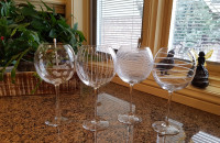 Mikasa Set of 4 Cheers Crystal Balloon Glasses