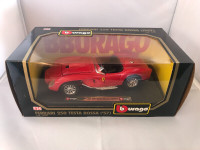 Burago Red Ferrari Testa Rossa 1957 Convertible Sports Car 1:24