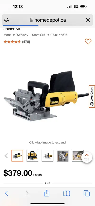 dewalt biscuit joiner, View more