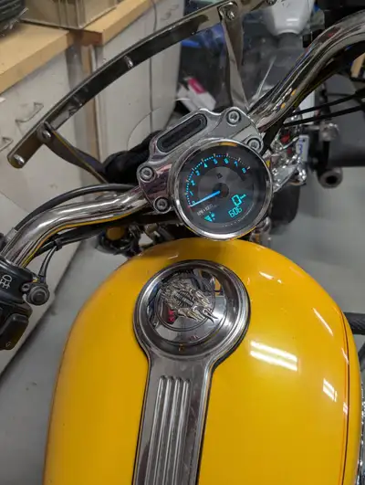 1200 cc, screaming eagle pipes, also have originals, saddle bags, and extra seat, new safety, tires...