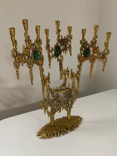 Chandelier laiton Wainberg d’Israel 1970, View more