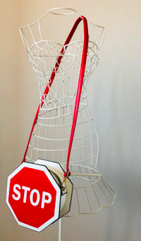 STOP Sign Lady's Crossbody Bag