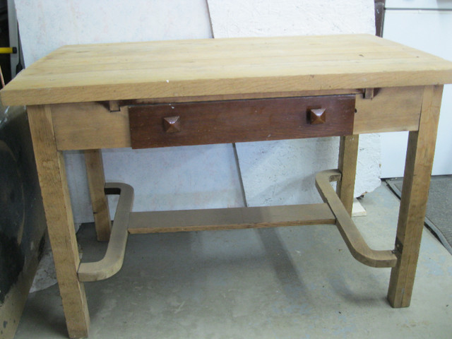 FOR SALE  VINTAGE BUTCHER BLOCK TABLE  O.B.O in Other Tables in Saskatoon