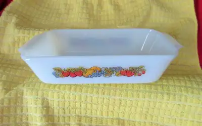 ANCHOR HOCKING …FIRE KING … NATURE’S BOUNTY…1 Qt. LOAF DISH., View more
