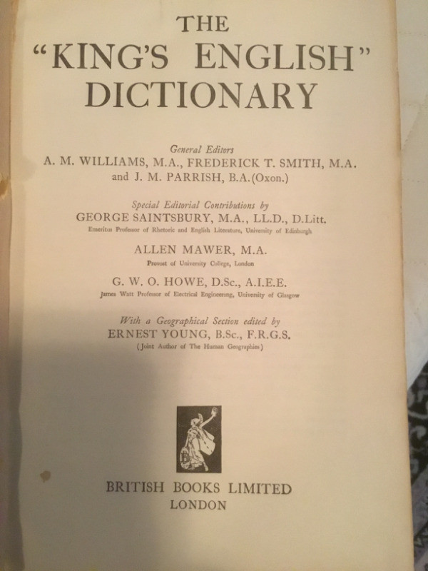 The King's English Dictionary by Published by British Books