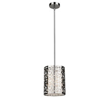 chrome Stainless Steel Single Pendant Lighting with Crystal