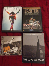 Music DVDs Michael Jackson U2 Led Zeppelin Paul McCartney