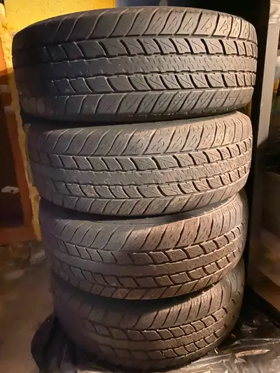 Four Motomaster 215/70R16 Total Terrain/all season tires with the rims