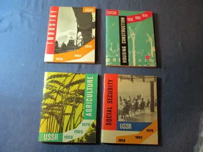 SET OF 4 VINTAGE U.S.S.R.  PROGRESS BOOKLETS-1958/1970-INDUSTRY+, View more