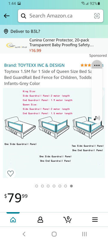 Toytexx queen size bed, bedrail. Brand new in box never used. in Gates, Monitors & Safety in City of Halifax - Image 2