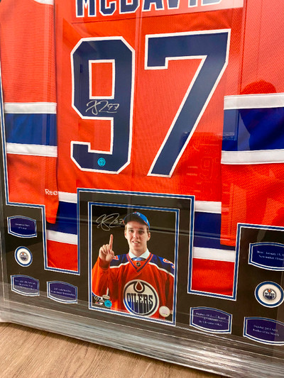 Connor Mcdavid, Dual Signed Oilers Rookie Jersey & 1st Overall