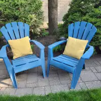 Muskoka/Adirondack Chairs. Plastic.$35 for both