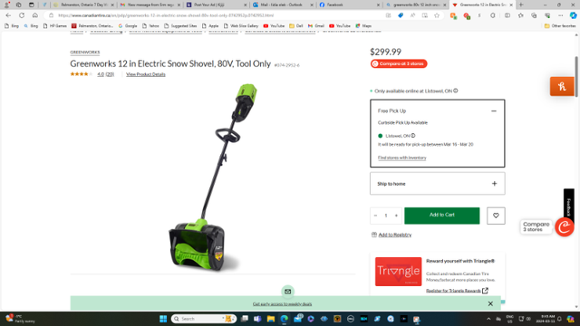 NEW Greenworks Pro 80V Cordless Snow Shovel 12 In in Outdoor Tools & Storage in Stratford - Image 8