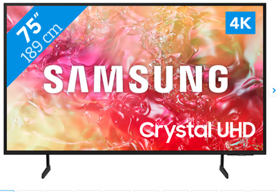 Open Box – Samsung 75" 4K UHD HDR LED Smart TV (UN75DU7100FXZC), View more
