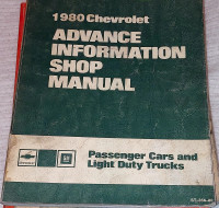 1980 CHEVROLET Shop Manual Cars Trucks