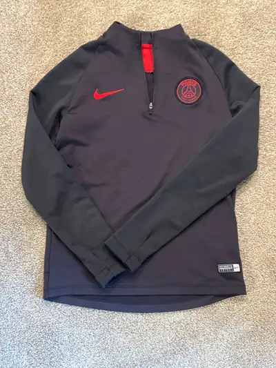 Youth M Nike Navy PSG  1/4 zip long sleeve, View more