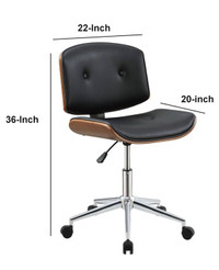 Brand new office chair faux leather and real wood (Walnut) 