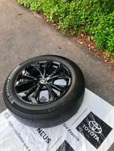 I am selling my Toyota RAV4 Michelin Primacy all season tires 225/60R18 on Toyota Factory shiny and...