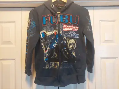 Fubu Racing zip up hoodie, great shape Youth Medium (10-12) $10 Pickup west of Bowness (Valley Ridge...