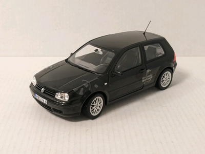 Norev 1/18 scale 1998 Volkswagen Golf GTi mk4 in black metallic with opening parts. This model was p...
