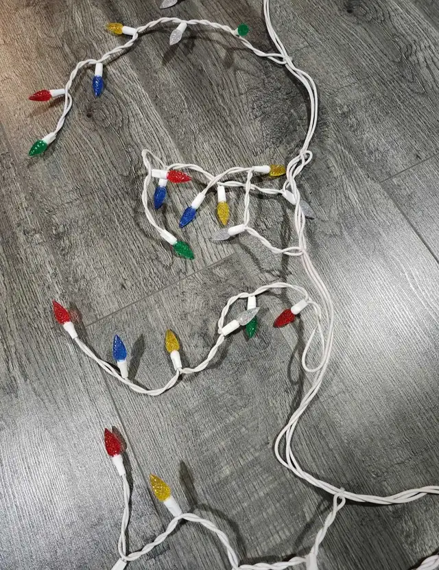 Multicoloured LED Christmas Icicle Lights