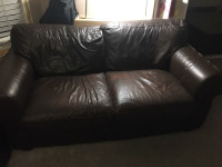 Ikea leather loveseat