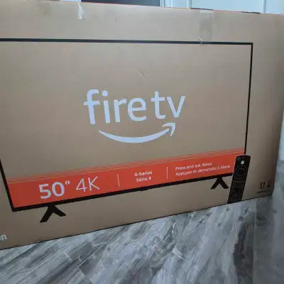 Moving sale!! 50-inch Amazon Fire TV 4-Series 4K Ultra HD Smart TV. Includes fire TV remote. TV stan...