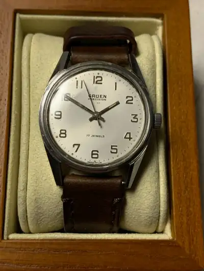 1960s Gruen Percision manual men’s watch, View more