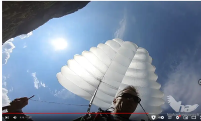 Vonblon Rogallo steerable reserve for Paraglider, View more
