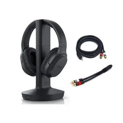 Sony RF400 Wireless Home Theater Headphones with Cables Bundle, View more